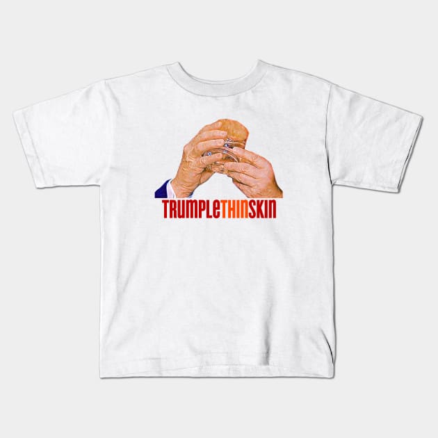 TrumpleThinSkin - Anti Trump Kids T-Shirt by karutees